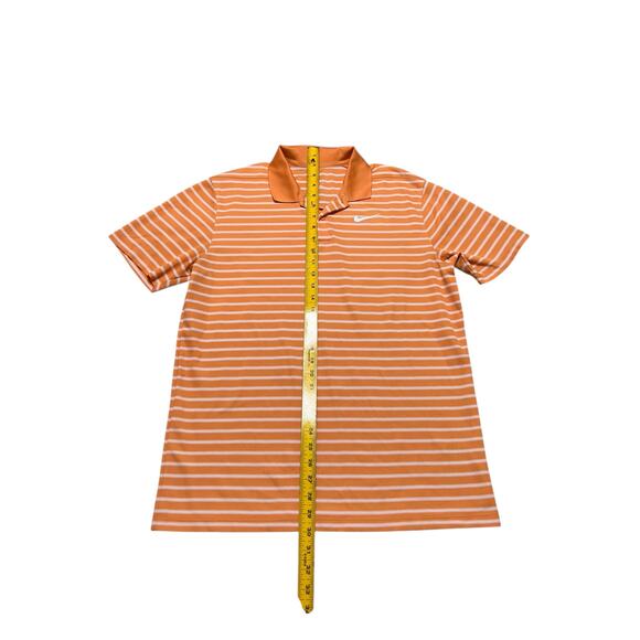 NIKE GOLF TOUR PERFORMANCE DRI-FIT STRIPED POLO SHIRT ORANGE MENS MEDIUm - Picture 6 of 8